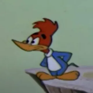🧐 Woody Woodpecker 우디 우드페커, 만화, 애니메이션, 새, 고전 만화 telegram sticker