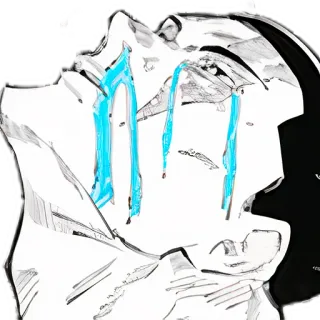 😭 cry, tears, sadness, emotion, face, sketch telegram sticker