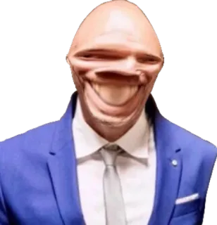 😬 meme, funny, creepy, weird, distorted face, photoshop, suit, uncanny valley telegram sticker