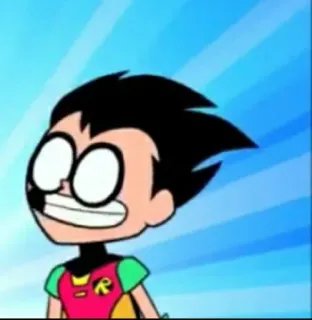 ✨ Robin Teen Titans Go! Cartoon, Superheld, Robin, Teen Titans Go, DC Comics telegram sticker