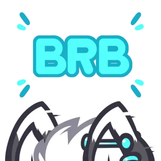 🎩 BRB BRB, 텍스트, 약어, 인터넷 용어 telegram sticker