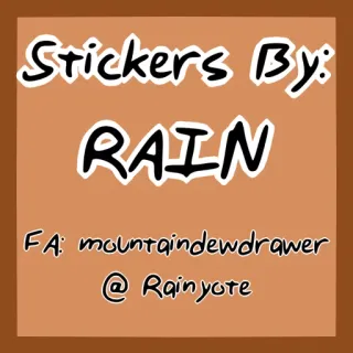 ℹ Stickers By: RAIN FA: mountaindewdrawer @Rainyote pegatinas, LLUVIA, mountaindewdrawer, Rainyote, arte, artista telegram sticker