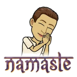 🙏 Namaste namaste, salutation, prière, culture indienne, Bitmoji, paix, yoga telegram sticker