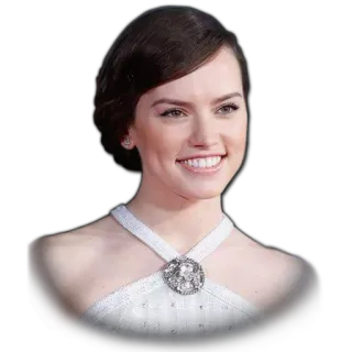 😊 Daisy Ridley actress, celebrity, portrait, smile, woman telegram sticker