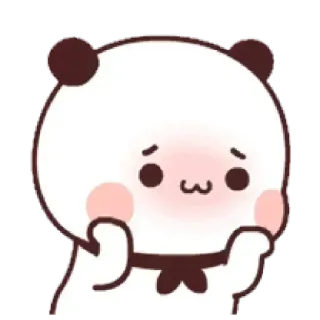 ☺ Panda, Mignon, Kawaii, Animal, Dessin animé, Sticker whatsapp sticker