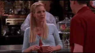 😂 Phoebe Buffay Friends Ситком, Сериал, Фиби, Друзья, Кафе, Кофе telegram sticker