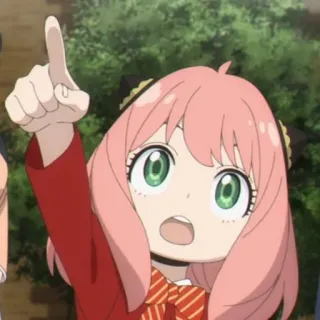 🥜 Anya Forger Spy x Family Anime, Kreskówka, Dziecko, Spy x Family, Anya Forger, Słodkie, Różowe włosy telegram sticker