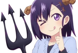 😝 Satania Gabriel Dropout anime, devil, cute, funny, satania, gabriel dropout whatsapp sticker