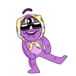 🕺 Cartoon, Monster, Lustig, Lila, Figur, Sticker telegram sticker