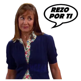 🙏 REZO POR TI kobieta, modlitwa, myślenie, hiszpański, cytat telegram sticker