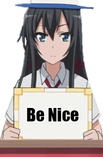 😡 Be Nice Anime, Gadis, Tanda, Berbaik hati, Kebaikan telegram sticker