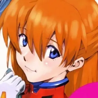 ❤️ Asuka Langley Soryu Neon Genesis Evangelion Anime, Karakter, rambut oranye, cewek, Evangelion telegram sticker