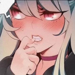 🍇 anime, manga, girl, blush, cute, cartoon, female telegram sticker
