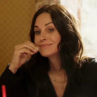 😊 Courteney Cox actrice, célébrité, femme, sourire, Courteney Cox telegram sticker