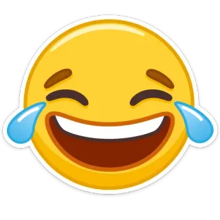 😂 絵文字, 笑い, 泣き, 幸せ, 涙, 笑顔 telegram sticker