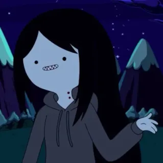 🖤 Marceline Adventure Time cartoon, vampire, marceline, adventure time whatsapp sticker