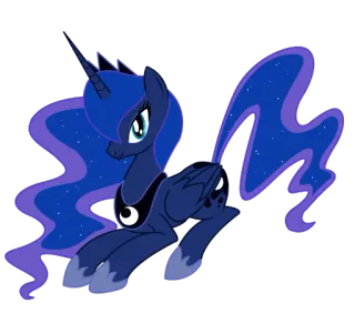 ☺️ Princess Luna My Little Pony Pony, Princesa Luna, Dibujos animados, My Little Pony: La magia de la amistad, MLP, Nightmare Moon, Alicornio telegram sticker