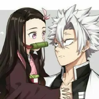 🤍 Nezuko Kamado Demon Slayer 动漫, 鬼灭之刃, 祢豆子, 灶门祢豆子 telegram sticker
