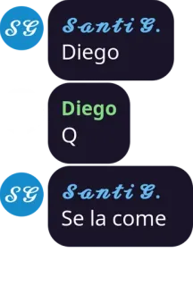 😄 Santi G.
Diego
Diego
Q
Santi G.
Se la come telegram sticker