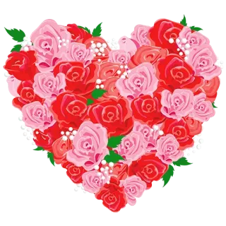 💜 heart, roses, flowers, floral, love, romantic, valentines day telegram sticker