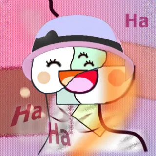 😂 Ha Dessin animé, Personnage, Drôle, Humour, Autocollant telegram sticker