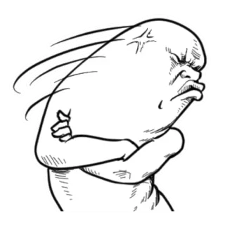 😒 Cartoon, Personnage, En colère, Croquis, Grincheux, Expression telegram sticker
