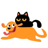 🥰 cat, dog, animal, friendship, cute, pet, cartoon telegram sticker