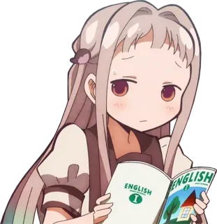 😒 ENGLISH 1 Anime, Chica, Escuela, Leyendo, Libro, Lindo telegram sticker