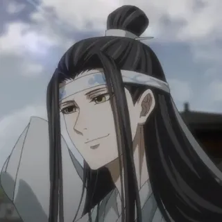 ⛩ Lan Wangji Mo Dao Zu Shi anime, chinese animation, man, handsome, smile telegram sticker