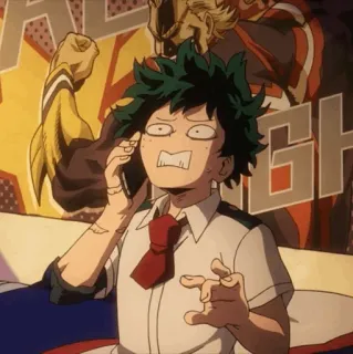 🥦 Izuku Midoriya My Hero Academia 애니메이션, 만화, 이즈쿠, 나의 히어로 아카데미아, 나의 히어로 아카데미아, 데쿠 telegram sticker