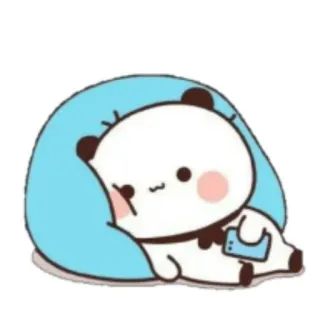 🍃 panda, cute, cartoon, animal, kawaii telegram sticker