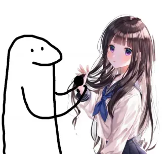 ☺️ Аниме, Мультфильм, Искусство, Персонаж, Мем telegram sticker