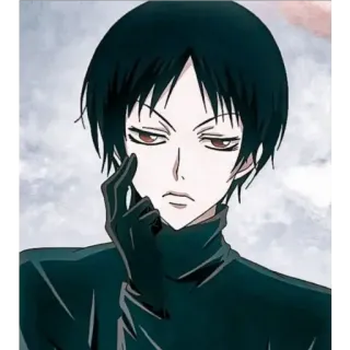 😶 Anime, Personaggio, Guanti, Espressione facciale, Maschio, Sarcastico whatsapp sticker