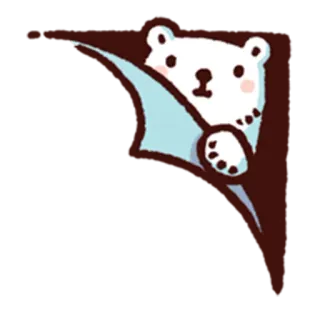 😶 북극곰, 귀여운, 만화, 동물, 곰 telegram sticker