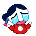 😭 llorando, triste, emociones, dibujos animados, personaje telegram sticker