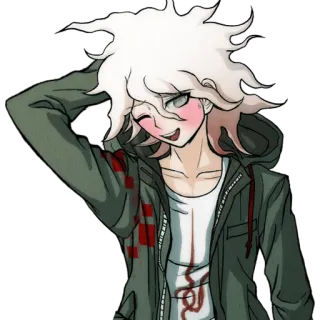 😳 Nagito Komaeda Danganronpa anime, video game, hope, despair, Danganronpa, Nagito Komaeda telegram sticker