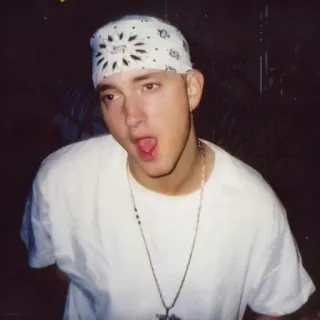 🖤 Eminem Eminem, Rapper, Musik, Weißes Bandana, Hip Hop, Musiker, Promi telegram sticker