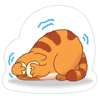 😱 Katze, orange, lustig, Cartoon, verängstigt, Tier, Sticker telegram sticker