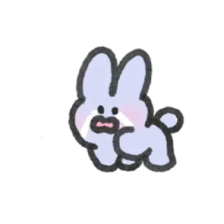 🦷 królik, słodki, zwierzę, kreskówka telegram sticker