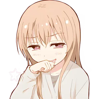 😈 애니메이션, 소녀, 귀여운, 만화, 별, 홍조 telegram sticker