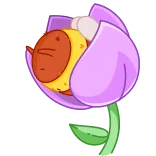 👋 пчела, цветок, мультик, милый, животное, насекомое telegram sticker