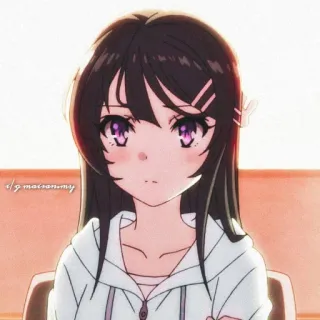 💘 u/gmotionmy Anime, Menina, Retrato, Desenho animado telegram sticker