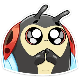 🥺 kepik, serangga, imut, kartun, memohon, mata, menggemaskan whatsapp sticker