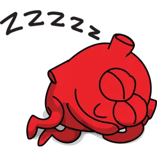 😴 coeur, dessin animé, anatomie whatsapp sticker