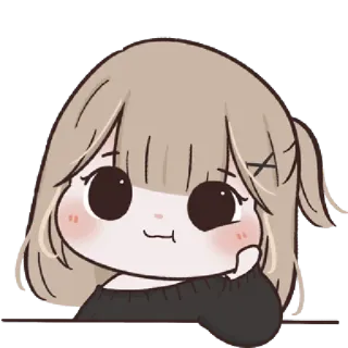 🥺 Chibi, Słodkie, Anime, Kawaii, Kreskówka, Dziewczyna telegram sticker