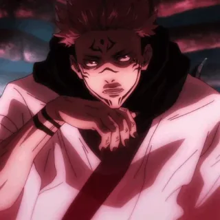 🎴 Ryomen Sukuna Jujutsu Kaisen Anime, Manga, Demon, Vervloekte geest, Schurk telegram sticker
