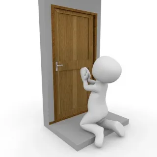 🙏 door, begging, praying, figure, kneeling, request telegram sticker