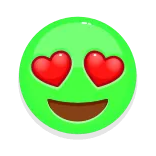 😍 Emoji, Gesicht, Liebe, Herzaugen, Zuneigung, Lächeln telegram sticker