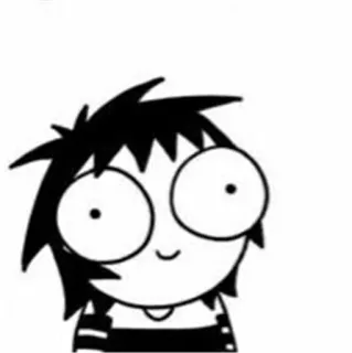 😐 Sarah Sarah's Scribbles Kreskówka, Komiks, Sarah Andersen, Ilustracja, Zabawne, Głupie telegram sticker