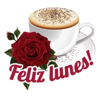 😶 Feliz lunes! café, rosa, segunda-feira, feliz, saudação telegram sticker